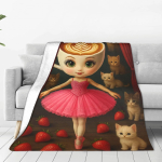 Ballerina Cappuccina Kollektsioon Tekk Kvaliteetne Soe Pehme Voodipesu Viska S&uuml;gis T&uuml;drukud Poisid Diivan Voodi Kohev Voodikate 150x180cm