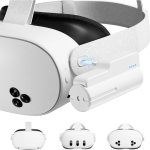 Akuplokk Meta Oculus Quest 2/3/3s jaoks, Kiirlaadimine 18W 5000mAh Peapaelakuplokk Quest 3S/3/2 Tarvikutele - Kerge ja Kaasaskantav Laetav K