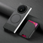 Honor Magic V5 V3 5G Luksuslik &uuml;mbris Eemaldatav 2IN1 Magnetiline Kaardi Nahast Kokkupandav Tagapaneel Honor Magic V 3 &Uuml;mbris MagicV3 Funda Honor Magic V3 must
