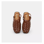 K&auml;sitsi kootud muulad Lamedad sandaalid Naistele Suvised Vabaaja Rooma jalatsid Kitsad Slip-on Kattevarvastega Gladiator Sandaalid 38 brown
