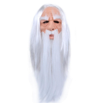 Troll Lateksmask pikkade valgete juustega Realistlik t&auml;ispea mask Kost&uuml;&uuml;m Halloweeni kost&uuml;&uuml;m Halloweeni kost&uuml;&uuml;m Cosplay white