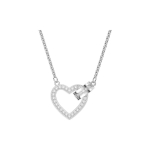 Swarovski Lovely Heart &Uuml;henduv Kristall Kaelakee Naiste kaelakee 5636444 Shopping Bag,White Gold-Plated white