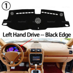 Porsche Cayenne E1 9PA Esimesele P&otilde;lvkonnale 2003-2010 Auto Mustusevastane Matt Padi P&auml;ikesekaitse Armatuurlaua Matt Kaitse Uus Armatuurlaua Kate Right Hand Red Edge black