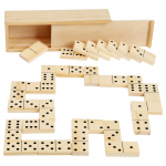 Dominoekomplekt t&auml;iskasvanutele Klassikalised lauam&auml;ngud Double Six Domino m&auml;ngukomplekt keerutajaga Plaadid puidust karbis 2-4 m&auml;ngijat &Scaron;akk
