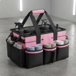 Puhastustarvete kott Veekindel Koristust&ouml;&ouml;riist Suure Mahutavusega Puhastusvedaja jaoks Pink Black