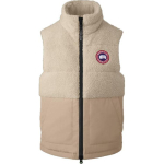 Canada Goose Elora Seeria Ss24 Punane Silt Fliisipaneel Kahesuunaline T&otilde;mblukk Udusulgedega Vest Naiste vest Helepruun 2837W-1684 XL