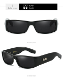 GCOTX Uued P&auml;ikeseprillid Naistele Meestele 2026 Trendikad Bandiidi stiil Br&auml;ndi disain Hip Hop Ruudukujulised Mustad P&auml;ikeseprillid S&otilde;iduvarjud Prillid With Original Box black