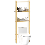 Ruumis&auml;&auml;stlik tualettruumi kohale paigaldatav kapp 3 ribiplaadist riiuliga, bambusest, 63,5x25,5x181 cm, puiduv&auml;rvi 63.5 x 25.5 x 181 cm
