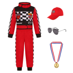 Punane ja must v&otilde;idus&otilde;idukost&uuml;&uuml;m lastele: &Uuml;hes t&uuml;kis treeningstiilis komplekt, t&auml;iuslik festivalideks, pidudeks ja esinemisteks. M (US 5-6 years) punane