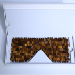Jadest ja roosakvartsist kristallist silmamask - K&auml;sitsi kootud spaakivist amet&uuml;stist ilumask Tiger Eye Eyelid A Grade
