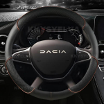 Mikrofiiber nahast auto roolikatete Dacia Logan Sandero Duster Lodgy Jogger Dokker Spring 2017-2024 Autotarvikud kohv