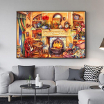 Teemanttikandid &Uuml;mmargused kivikivid Kodu DIY Teemantmaaling Maaliline teemantkunst Kodukaunistus 20X30CM