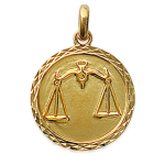 Les Tr&eacute;sors De Lily [B8500] - Pendentif Plaqu&eacute; Or 'Balance' dor&eacute; - 17 mm kuld