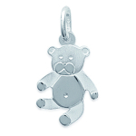 Les Tr&eacute;sors De Lily [B9923] - Pendentif Argent 'Teddy' argent&eacute; - 12x16 mm h&otilde;be
