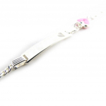 Les Tr&eacute;sors De Lily [C5634] - Gourmette Argent 'Bambino Love' Heleroosa
