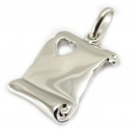 Altesse [F0088] - h&otilde;bedane ripats  Love  h&otilde;bedane (roodiumiga kaetud) - 16x24 mm h&otilde;be