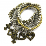 Les Tr&eacute;sors De Lily [G2909] - Bracelet cr&eacute;ateur 'Kilimanjaro' dor&eacute; argent&eacute; kuld