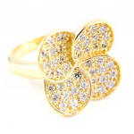 Bague Plaqu&eacute; Or 'Flora Lumi&egrave;re' 58 kuld