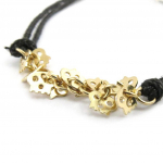 Les Tr&eacute;sors De Lily [J5341] - Bracelet cr&eacute;ateur 'T&ecirc;te de Mort' noir dor&eacute; kuld