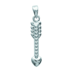 Les Tr&eacute;sors De Lily [K5137] - Roodiumiga kaetud h&otilde;bedane ripats  Cupid  (nool) - 15x4 mm h&otilde;be