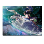 Teemantmaal 12 T&auml;htkuju teemanttikandid T&auml;htkujud T&auml;hise &ouml;&ouml; maastik ristpistes 20X30CM