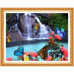 Teemanttikandid juga Teemantmaal Ristpistega liblikas t&auml;ispuurdekoratsiooni DIY komplekt 20X30CM