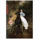 T&auml;ielik 5D isetehtud teemantmaaling naine ratsutav teemanttikandid t&auml;ispistes ristpistes kodukaunistus k&auml;sitsi valmistatud kingitus 20x30cm