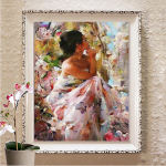 5D diy Teemantmaal Portree Ristpistes T&auml;isteemanttikandid Mosaiik Kunst Pilt kividest kujundusest Full Round 20X30CM