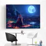 Teemantmaaling T&auml;isruudukujuline maastik Kodukaunistus Teemanttikandid Looduspilt P&auml;rlid Teemantmosaiik Full Round 20X30CM