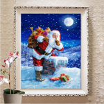 Teemantmaal t&auml;ispuur-ristpistes mosaiik Loomade kodukaunistus K&auml;sitsi valmistatud kingitus Teemantkunst Full Round 20X30CM