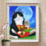 5D Teemantmaal T&auml;isruudukujuline DIY Teemanttikandid Loomamosaiik Talvine K&auml;sit&ouml;&ouml; Seinakunst Dekoor Full Round 20X30CM