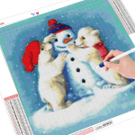 3D Teemant-Lumememm J&otilde;ulud Teemanttikandid T&auml;isringi kandiline puur Teemantmaaling Karu K&auml;sit&ouml;&ouml;komplekt Kodukaunistused Full Round （30x30CM）