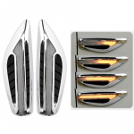 2 tk auto poritiiba valgusti suunatuled LED-signaaltulede k&uuml;lgmarker enamiku s&otilde;idukite jaoks kollane