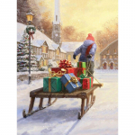 T&auml;ielik 5D teemantmaaling Lumi sadas Tee ise Teemanttikandid Teemantmosaiik Ristpistekomplektid Kodukaunistuse kingitus Round 20x30cm