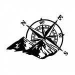 16,6 x 12,7 cm m&auml;gikompassi autokleebised Naljakad vin&uuml;&uuml;list autode kujundamise kleebised auto aknaga mootorrattale must