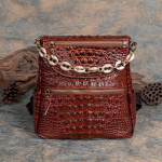 Johnature ehtsast nahast seljakott naiste kott Vintage krokodillimustriga reljeefse lehmanahast suure mahutavusega reisiseljakotid pruun