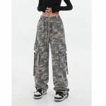 American Retro Tooling kamuflaažiga pestud p&uuml;ksid lahtised laia s&auml;&auml;rega sirged, k&otilde;ik sobivad spordi vabaaja p&uuml;ksid naiste mood p&uuml;ksid S