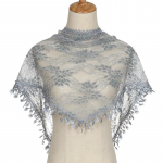 Tikitud kolmnurkne pitsist sall kirikur&auml;tikule Hispaania mantilla katoliku loori kiriku sall naistele taskur&auml;tik Must valge