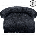 Koera voodi Diivan Suur kohev Koerad Lemmikloomamaja Diivanmatt Pikk Plush Soe Kennel Lemmikkassi Kutsika Padi Pestav Tekk Diivani kate S tumehall v&auml;rv