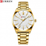 CURREN meeste kellad luksuslik kvarts klassikaline must &auml;rik&auml;ekell roostevabast terasest rihmaga kell Lihtne