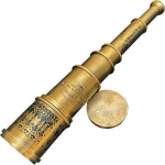 Messingist mereteleskoop, j&otilde;ulup&uuml;ha kingitus, telkimine, matkamine, antiikne teleskoop