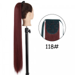 LISI HAIR Naiste s&uuml;nteetilisest kiust pikast sirgest hobusesabast juuksepikendused igap&auml;evaseks kandmiseks. Juuksepaki &uuml;mber sirge laineline saba 55 cm