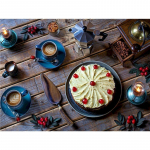 K&auml;sitsi valmistatud teemantmaal, magustoit, t&auml;is&uuml;mmargune teemanttikandid, mosaiikristi sisekujundus koduks Full Round 20x30CM