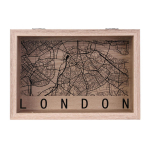 Les Tr&eacute;sors De Lily [A1661] &ndash; must beež puidust hoiukarp  London  (London) - 24x16x6 cm must