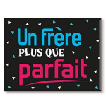 Les Tr&eacute;sors De Lily [A3376] &ndash; keraamiline magnet 'Fr&egrave;re' must (Rohkem kui t&auml;iuslik vend) - 8x6 cm must
