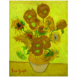 Les Tr&eacute;sors De Lily [R2018] &ndash; reproduktsioon  Vincent Van Gogh  (P&auml;evalilled) - 30x20 cm kollane