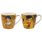 Les Tr&eacute;sors De Lily [R6697] &ndash; portselanist kinkekarp  Gustav Klimt  (2 kruusi) - 10x10 cm (450 ml) pruun