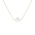 Les Tr&eacute;sors De Lily [R4440] &ndash; disainterasest kaelakee Perla valgest kullast &ndash; 6 mm (magevee p&auml;rl) valge