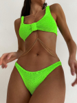 Push Up bikiinid seksikad naiste ujumistrikood, soonikuga k&otilde;rge v&ouml;&ouml;koht Seksikas naiste ujumisriided ujumiskost&uuml;&uuml;m Brasiilia bikiinid suvine supelkost&uuml;&uuml;m S roheline