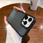 Luksuslik s&uuml;sinikkiust h&uuml;briidkaitse&uuml;mbris iPhone'i 14 13 12 11 Pro Max Plus X Xs Xr 7 8 Se arvuti jaoks + Tpu armor kaitseraua kate For SE 2022-SE 2020 must